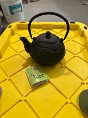 Unity Cast Iron Teapot with Tiger Relief Design and Stainless Steel Infuser